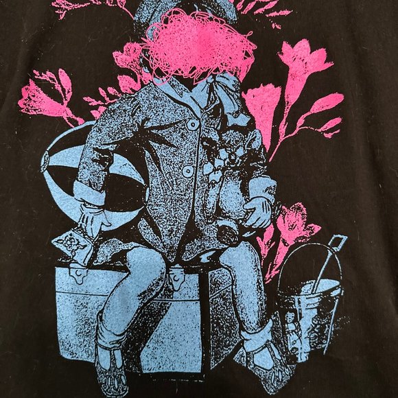 Anxious and Angry Pink & Turquoise T-shirt OWTH - Picture 3 of 3